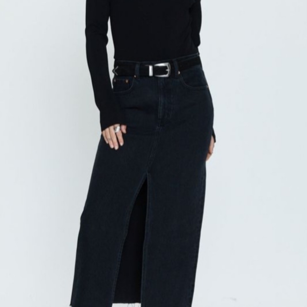 Free People Midi Denim skirt